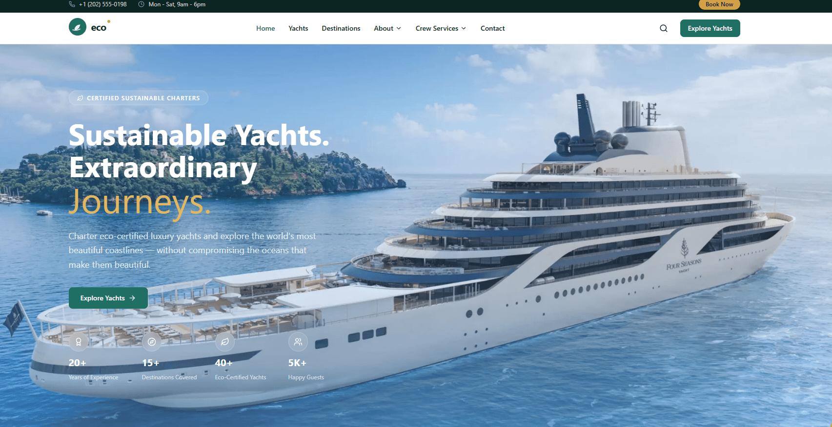 Sustainable Yacht - Yacht Charter Platform
